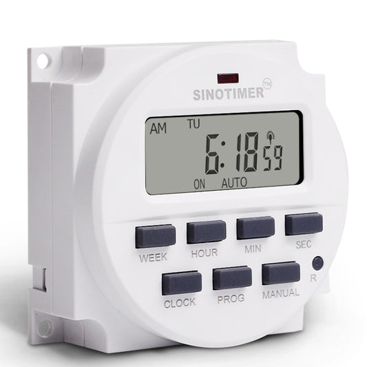 SINOTIMER TM618SH 1 Second Interval Digital LCD Timer Switch Programmable Time Relay 110V by SINOTIMER