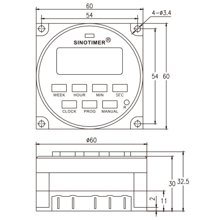 SINOTIMER TM618SH  1 Second Interval Digital LCD Timer Switch Programmable Time Relay 220V - Switch by SINOTIMER | Online Shopping UK | buy2fix