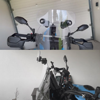 Motorcycle Modification Heightened Adjustable Windshield(Transparent) - Ornamental Parts by buy2fix | Online Shopping UK | buy2fix