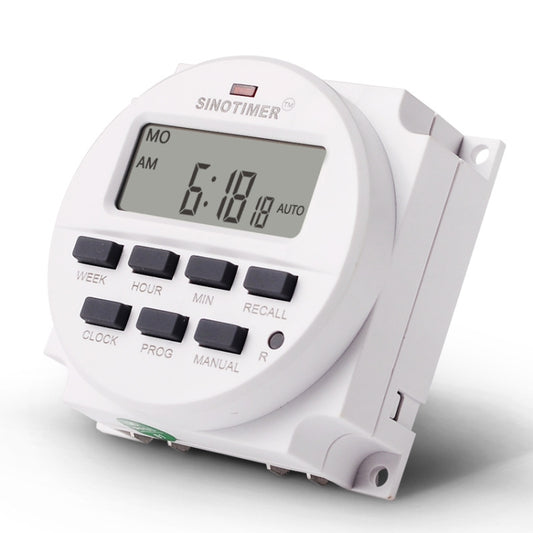 SINOTIMER TM618N-2 220V 7 Days Weekly Programmable Digital Electronic Timer Switch by SINOTIMER
