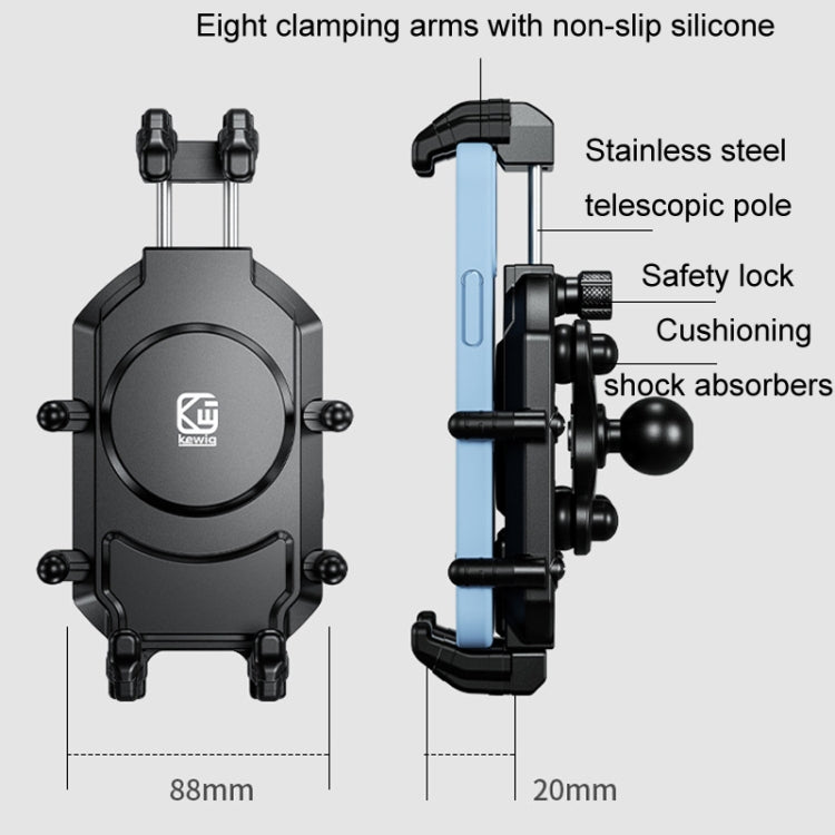 Kewig Motorcycle Octopus Holder Anti-Theft Motorcycle Cell Phone Mounts, Model: M26-C5 - Holder by Kewig | Online Shopping UK | buy2fix