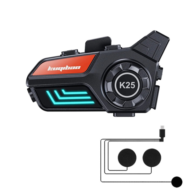 KUQIBAO Motorcycle Helmet Waterproof Bluetooth Headset With Light(Soft Microphone) - Motorcycle Walkie Talkie by KUQIBAO | Online Shopping UK | buy2fix