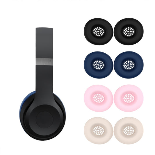 For Beats Solo 4 T21 Bluetooth Headsets Silicone Protective Cover Dustproof Case Earmuffs(Beige) by buy2fix