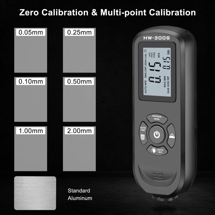 HW-300S High Precision Coating Thickness Gauge Anti-skid Paint Film Gauge(Orange Horizontal Screen) - Coating Thickness Gauge by buy2fix | Online Shopping UK | buy2fix