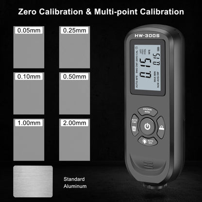 HW-300S High Precision Coating Thickness Gauge Anti-skid Paint Film Gauge(Orange Vertical Screen) - Coating Thickness Gauge by buy2fix | Online Shopping UK | buy2fix