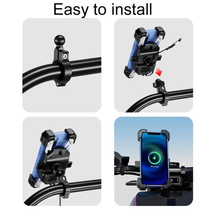 Kewig Motorcycle Navigation Phone Holder Outdoor Riding Charging Bracket, Model: M11-G2-A1 by Kewig