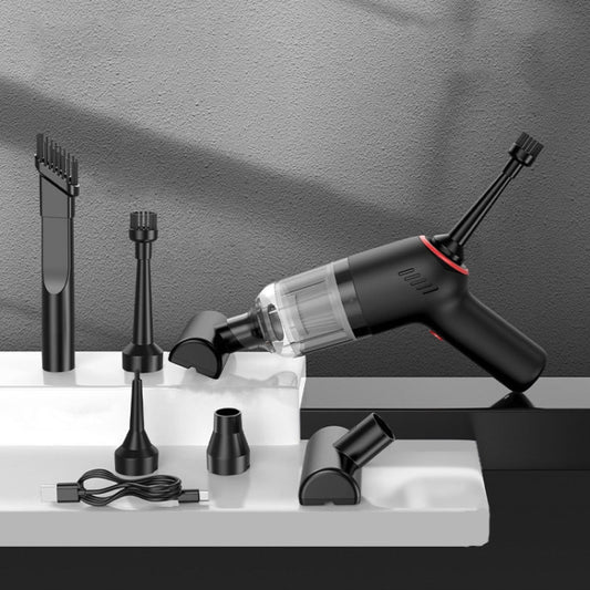 Wireless Charging Car Vacuum Cleaner Mini Handheld High Power Wet and Dry Vacuum Cleaner, Color: Black by buy2fix