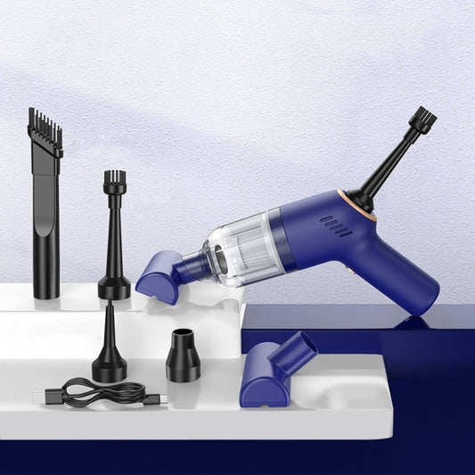 Wireless Charging Car Vacuum Cleaner Mini Handheld High Power Wet and Dry Vacuum Cleaner, Color: Blue by buy2fix