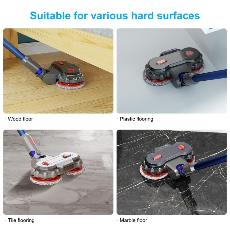 For Dyson V10 Slim / V12 Vacuum Cleaner Electric Mop Head with Detachable Water Tank and 6 Mop Pads by buy2fix