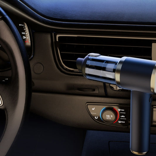 Car Vacuum Cleaner Vacuum Blower Dual Purpose Wireless Mini Vacuum Cleaner(White Silver) by buy2fix