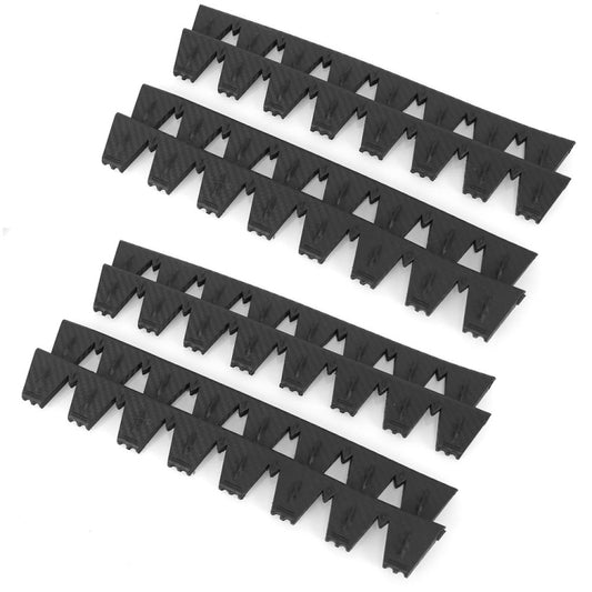 8pcs /Set Car Bumper Serrated Anti-collision Plate Decoration(Carbon Pattern) by buy2fix