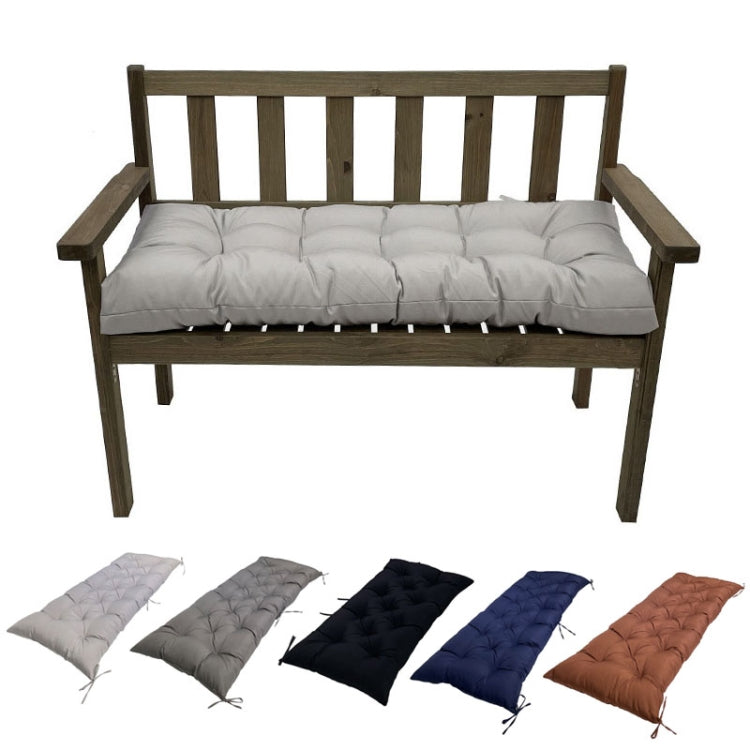 120x50x8cm Outdoor Bench Waterproof Sunscreen Thickened Soft Cushion(Light Gray) - Cushions & Pillows by buy2fix | Online Shopping UK | buy2fix