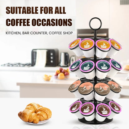 For K-CUP / Dolce Gusto OASISWJ 36pcs Assembled Rotating Coffee Capsule Holder(4 Layers) - Coffee Tools by OASISWJ | Online Shopping UK | buy2fix