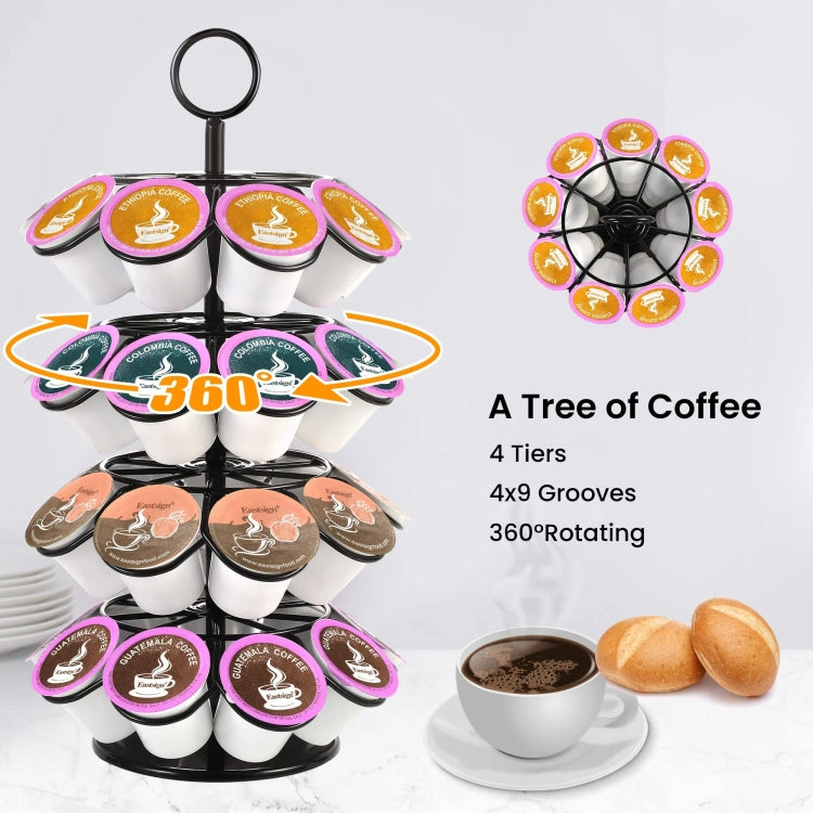 For K-CUP / Dolce Gusto OASISWJ 36pcs Assembled Rotating Coffee Capsule Holder(4 Layers) - Coffee Tools by OASISWJ | Online Shopping UK | buy2fix