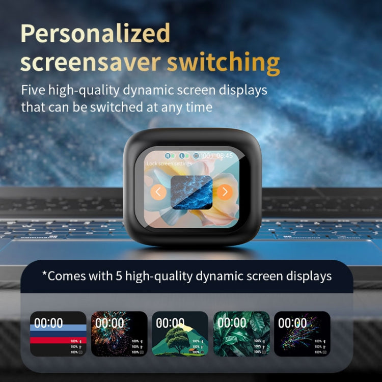 LX-10 Full-Color Touch Screen ANC+ENC Dual Noise Reduction In-Ear Wireless Bluetooth Earphone(Purple) - TWS Earphone by buy2fix | Online Shopping UK | buy2fix