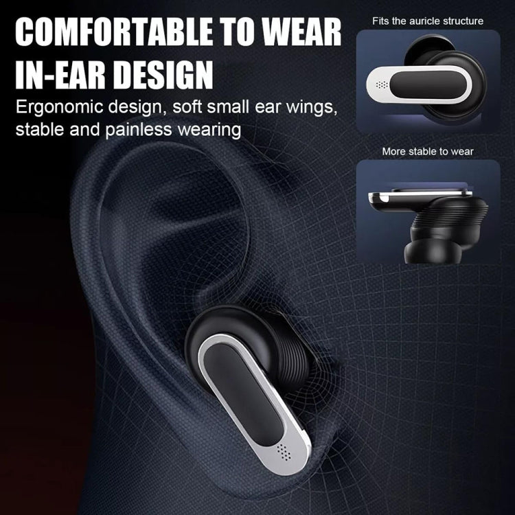 V8 Smart Color Screen Touch ANC Active Noise Reduction Wireless Bluetooth Earphones(Black) - TWS Earphone by buy2fix | Online Shopping UK | buy2fix