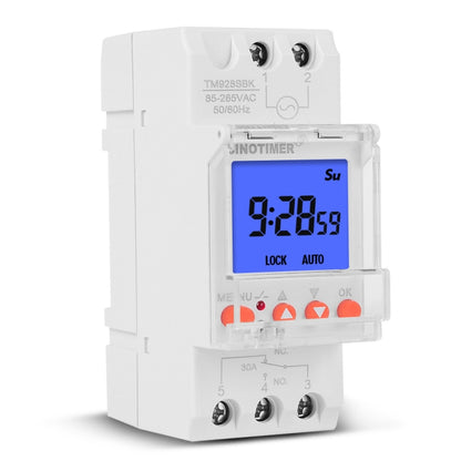 SINOTIMER TM928SBKL 85-265V 30A  1 Second to 168 Hours Programmable Electronic Time Switch - Switch by SINOTIMER | Online Shopping UK | buy2fix