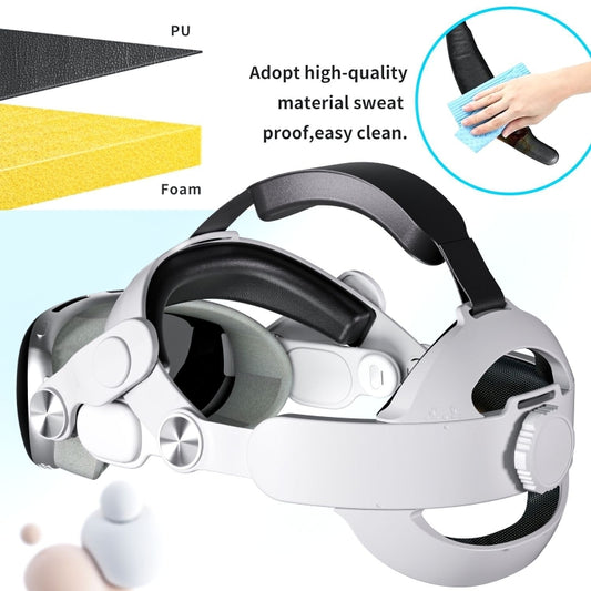 For Apple Vision Pro VR Headset Replaceable Elite Strap Comfort Adjustable Headband by buy2fix