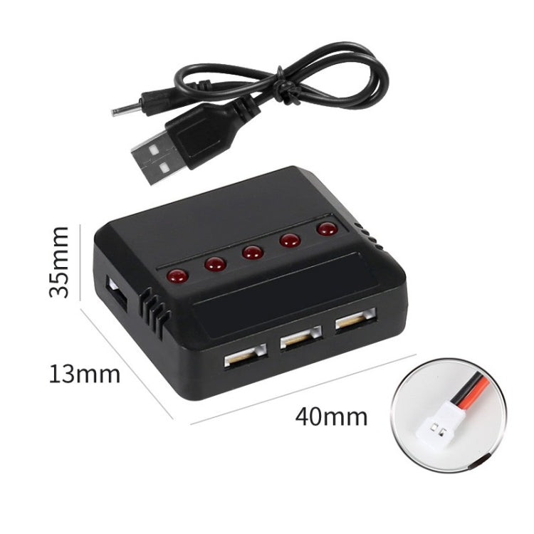 One To Five 3.7V Lithium Battery USB Charger For X5C Aircraf(XH2.54 Port) by buy2fix