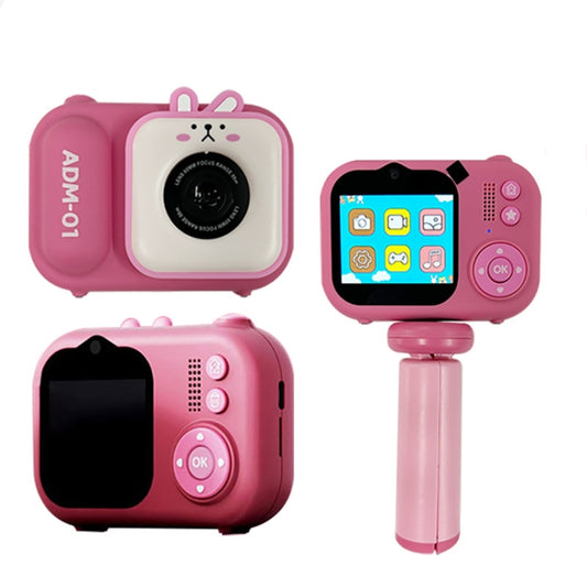 2.4 Inch IPS Screen 48MP Dual Lens Kids Digital Camera Mini Video Camera With 64G TF Card Blue Fox by buy2fix