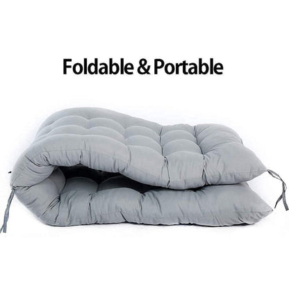 155x48x8cm Thickened Soft Home Recliner Cushions Garden Rocking Chair Cushions(Grey) by buy2fix