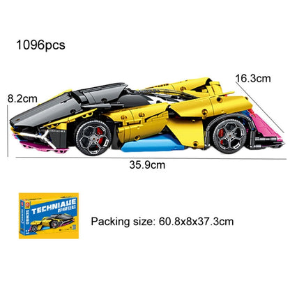 SEMBO 701924 1:14 Sports Racing Car Model Building Blocks Puzzle Assembly Children Toy - Building Blocks by SEMBO | Online Shopping UK | buy2fix