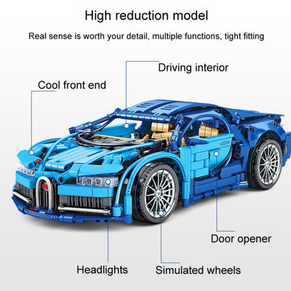 SEMBO 701952 1:14 Sports Racing Car Model Building Blocks Puzzle Assembly Children Toy - Building Blocks by SEMBO | Online Shopping UK | buy2fix