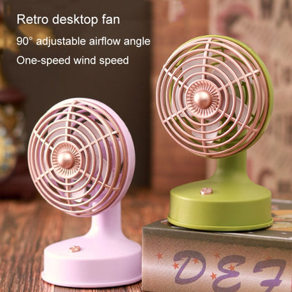 Retro Desktop USB Charging Small Fan 90 Degree Adjustable Angle Fan(Purple) - Electric Fans by buy2fix | Online Shopping UK | buy2fix