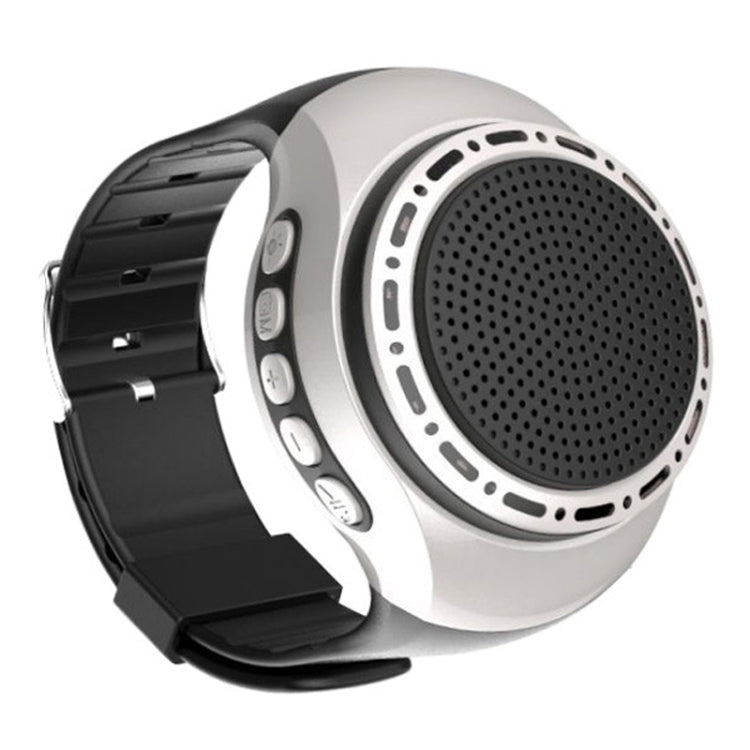 U6 Watch-shaped Wearable Bluetooth Speaker Selfie Sports Smart Speaker(Silver) - Mini Speaker by buy2fix | Online Shopping UK | buy2fix