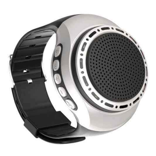 U6 Watch-shaped Wearable Bluetooth Speaker Selfie Sports Smart Speaker(Silver) - Mini Speaker by buy2fix | Online Shopping UK | buy2fix