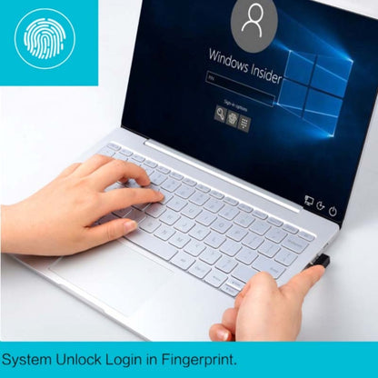 Windows Hello Fingerprint Reader Security Key for Windows 10 / 11(Silver) - Gadget by buy2fix | Online Shopping UK | buy2fix
