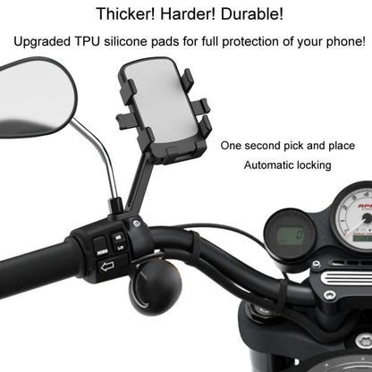 Mountain Road Bike Phone Holder Motorcycle Aluminum Alloy Riding Navigation Bracket, Model: Rearview Mirror Model - Holder by buy2fix | Online Shopping UK | buy2fix