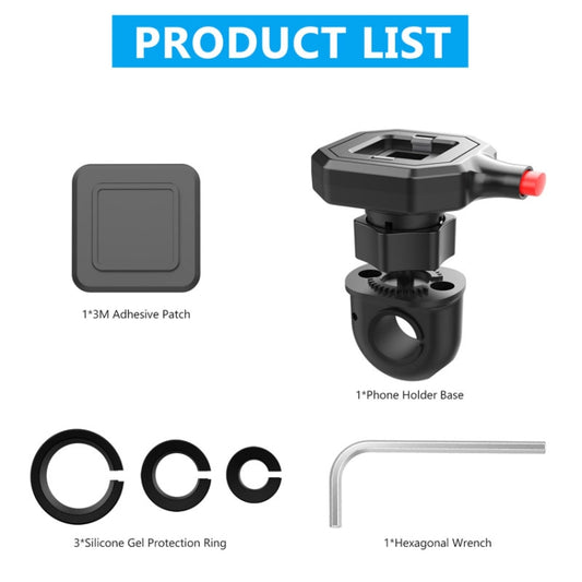 146G Bicycle Motorcycle Cell Phone Holder Rearview Mirror Handlebar Outdoor Riding Navigation Holder by buy2fix