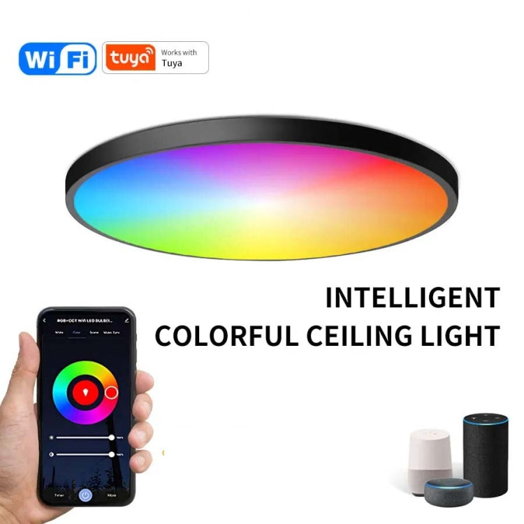 24W 30cm RGBCW Full Color Smart WiFi Tuya Ceiling Light with Remote Control - Smart Light Bulbs by buy2fix | Online Shopping UK | buy2fix