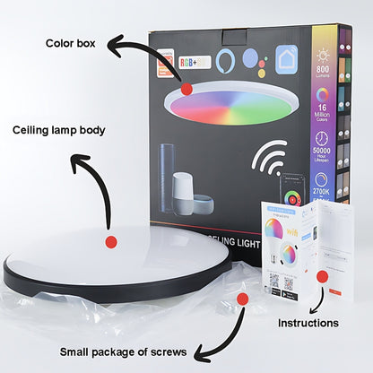 24W 30cm RGBCW Full Color Smart WiFi Tuya Ceiling Light with Remote Control - Smart Light Bulbs by buy2fix | Online Shopping UK | buy2fix