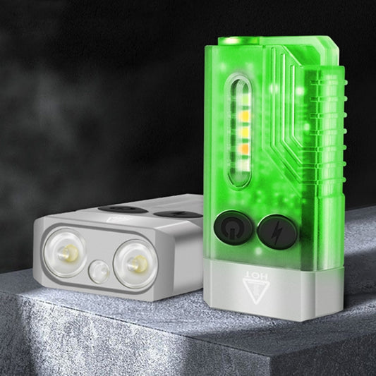 V10 Portable Keychain Light USB Rechargeable Bright Mini Flashlight(White) by buy2fix