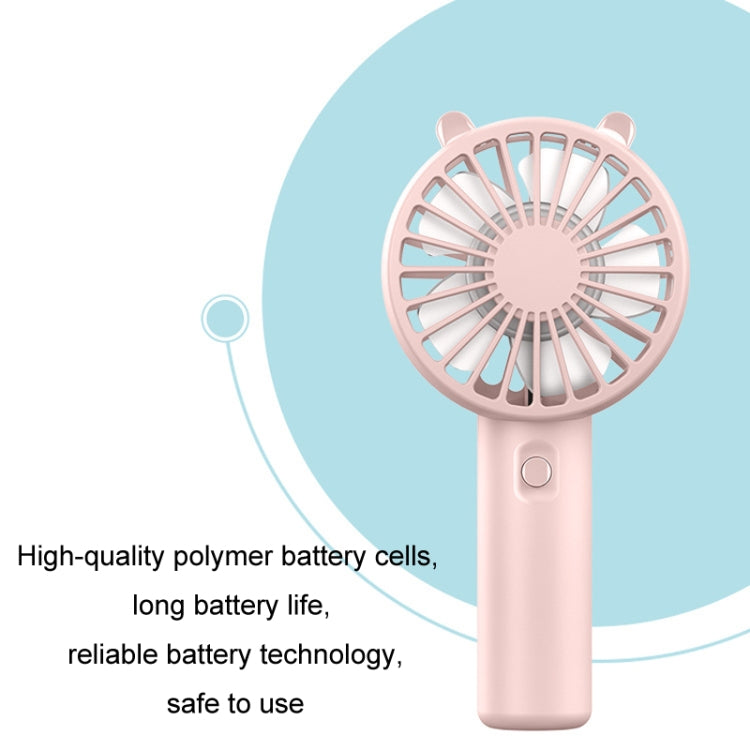 Mini USB Handheld Fan Rechargeable Portable Desktop Phone Holder(Pink) - Electric Fans by buy2fix | Online Shopping UK | buy2fix