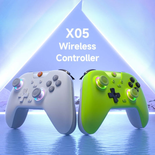 EasySMX X05 Wireless Gamepad Hall RGB Effect Controller For PC / Phone / Switch / Steam Deck(White) by EasySMX