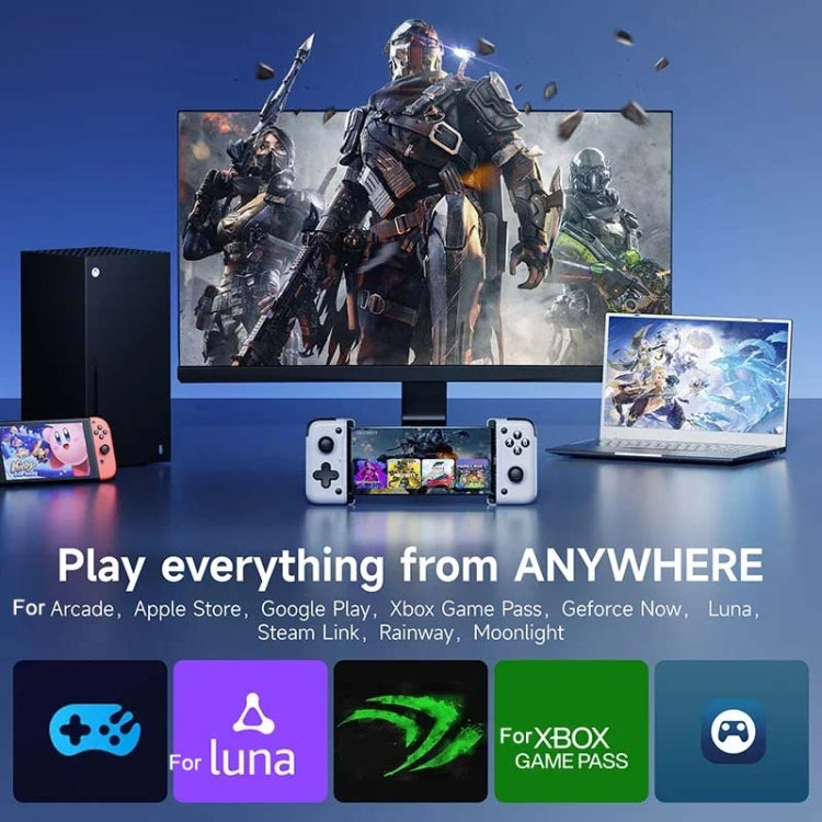 EasySMX M05 Mobile Gaming Controller For Type-C Mobile Phones And IPhone 15 Series With Hall Trigger(Black White) - Controller Gamepad by EasySMX | Online Shopping UK | buy2fix