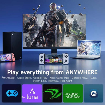 EasySMX M05 Mobile Gaming Controller For Type-C Mobile Phones And IPhone 15 Series With Hall Trigger(Black White) - Controller Gamepad by EasySMX | Online Shopping UK | buy2fix