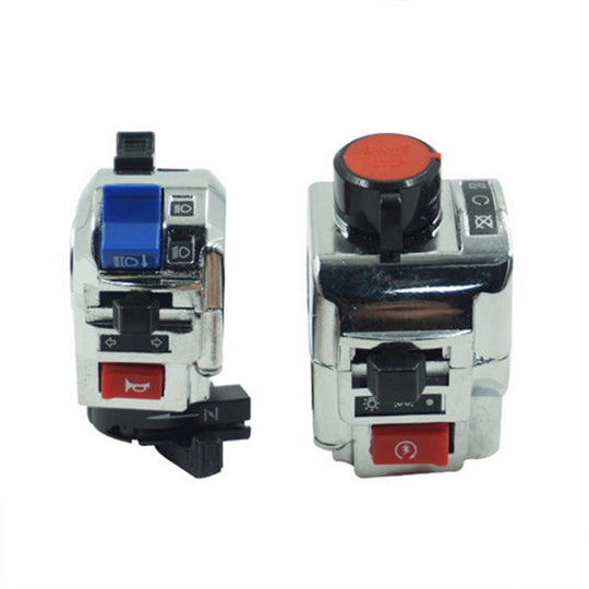 For QJ Storm Taizi 150 Motorcycle Left And Right Handlebar Switch Assembly(Silver)