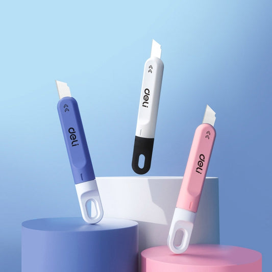 Deli DL412 Mini Small Art Knife Courier Portable Box Opener(White) by Deli