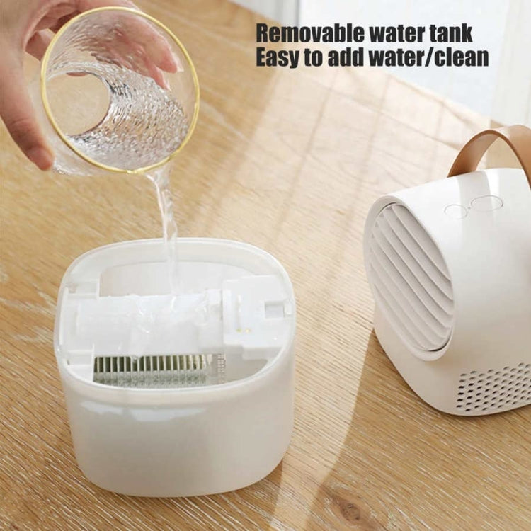 F3 USB Plug-In Desktop Mini Portable Humidification Spray Cooling Air Conditioning Fan(White) - Electric Fans by buy2fix | Online Shopping UK | buy2fix