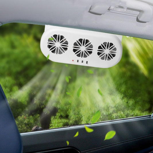 USB Plug-In Car Window Exhaust Fan Car Air Circulation Cooling Ventilation Fan, Color: White by buy2fix