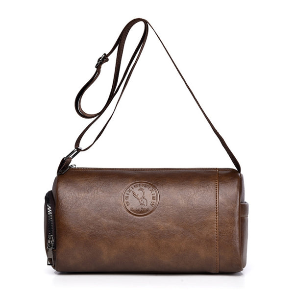 WEIXIER D519 Men Large Capacity Waterproof Crossbody Bag Casual Single Shoulder Backpack(Brown) by WEIXIER