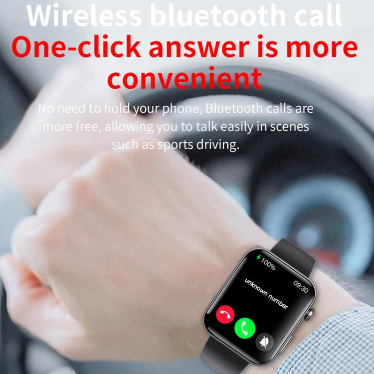 F300  2.1-Inch Screen Smart Watch Supports Bluetooth Calls/ECG/Blood Composition Analysis/50+ Sports Modes, Color: Black Silicone - Smart Watches by buy2fix | Online Shopping UK | buy2fix