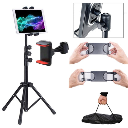 1.6m Adjustable Tablet Stand Floor-Standing Retractable Mobile Phone Tripod, Model: 306(With Cloth Bag+Sheep Head Phone Clamp) - Lazy Bracket by buy2fix | Online Shopping UK | buy2fix