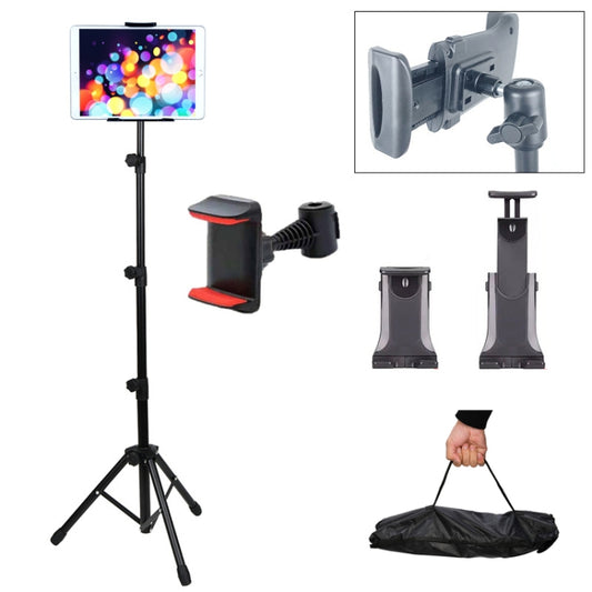 1.6m Adjustable Tablet Stand Floor-Standing Retractable Mobile Phone Tripod, Model: 303(With Cloth Bag+Sheep Head Phone Clamp) - Lazy Bracket by buy2fix | Online Shopping UK | buy2fix