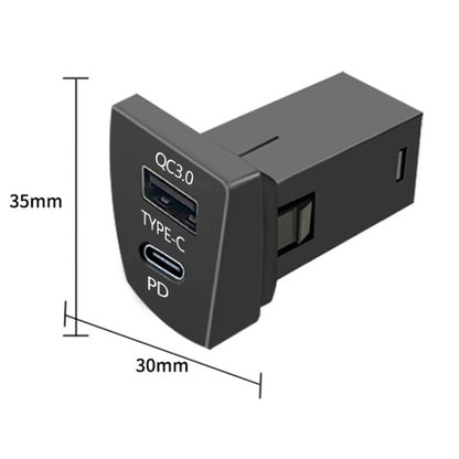 For Toyota RAV4 / WILDLANDER USB-PD Port 60W Fast Charging Modified Car Charger(Insurance Pickup Cord) by buy2fix