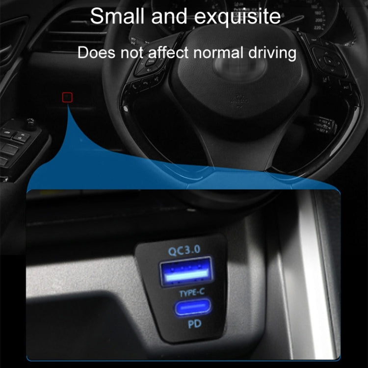 For Toyota RAV4 / WILDLANDER USB-PD Port 60W Fast Charging Modified Car Charger(Insurance Pickup Cord) by buy2fix